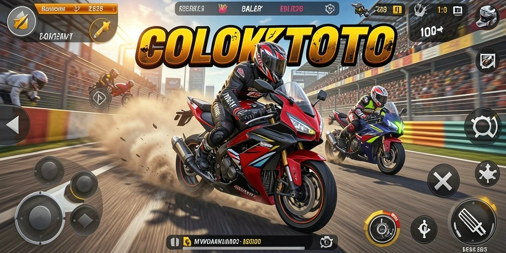 Gameplay balap motor yang mendebarkan di COLOKTOTO.