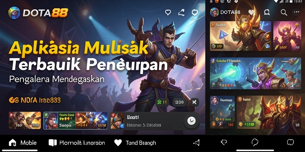 Tangkapan layar utama gameplay DOTA88 yang menunjukkan fitur musik interaktif.
