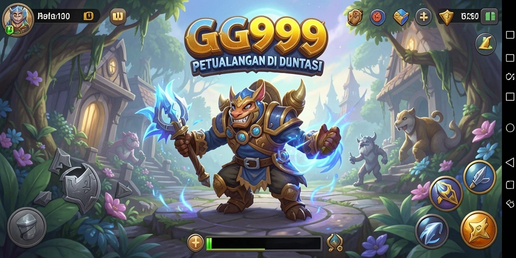 Screenshot gameplay GG999 menampilkan aksi seru dalam petualangan fantasi.