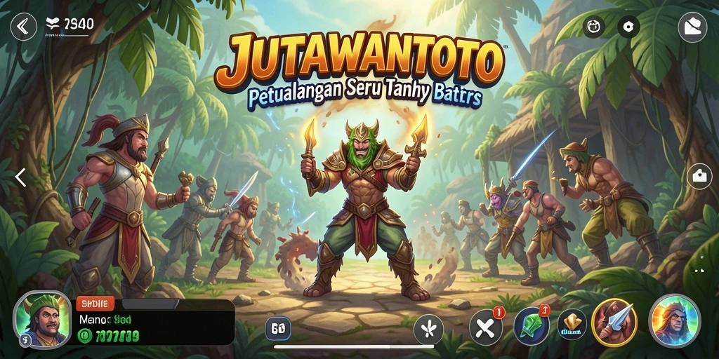 Gameplay seru JUTAWANTOTO dengan karakter dan petualangan menakjubkan.