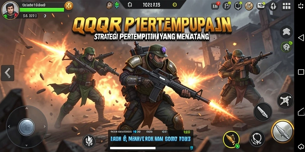 Screenshot utama QQRP menampilkan pertempuran strategis yang intens.
