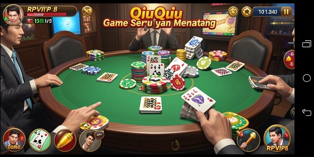 Tampilan gameplay QiuQiu yang menarik dan seru.