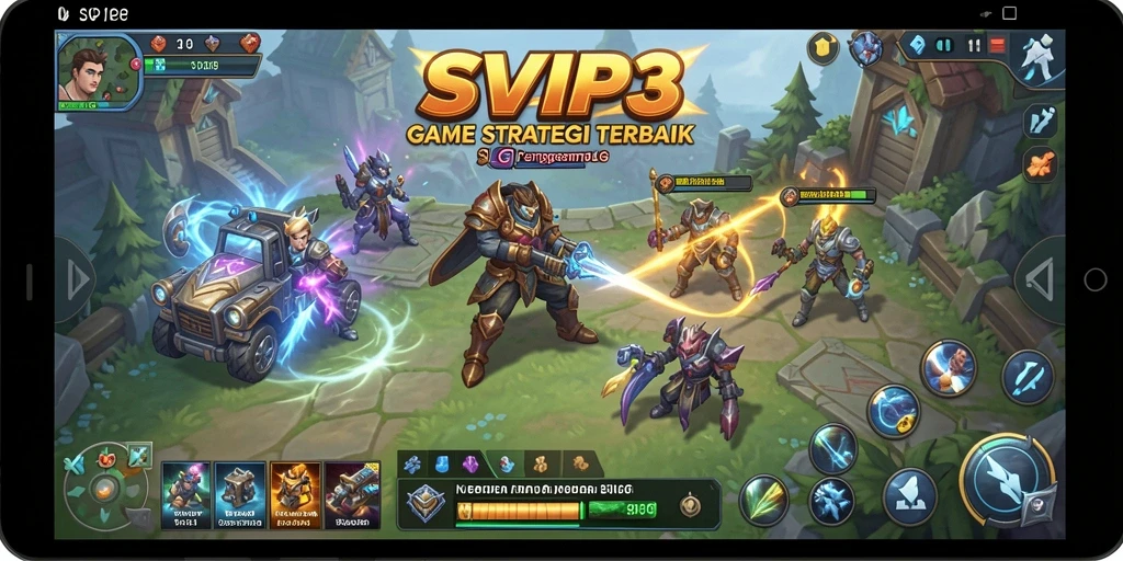 Screenshot gameplay SVIP3 menampilkan aksi pertempuran yang intens.
